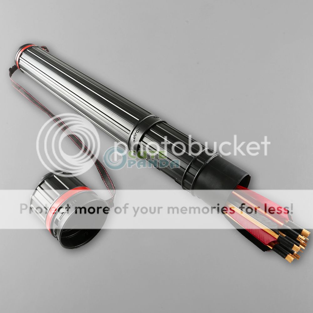 Plastic Retractable Telescopic Archery Arrow Tube Back Quiver Shoulder