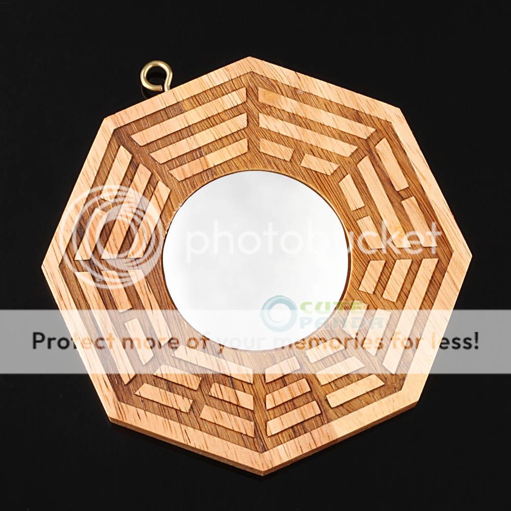 New Feng Shui Peach Wood Bagua Convex Mirrors Pakua 4 Inch eBay