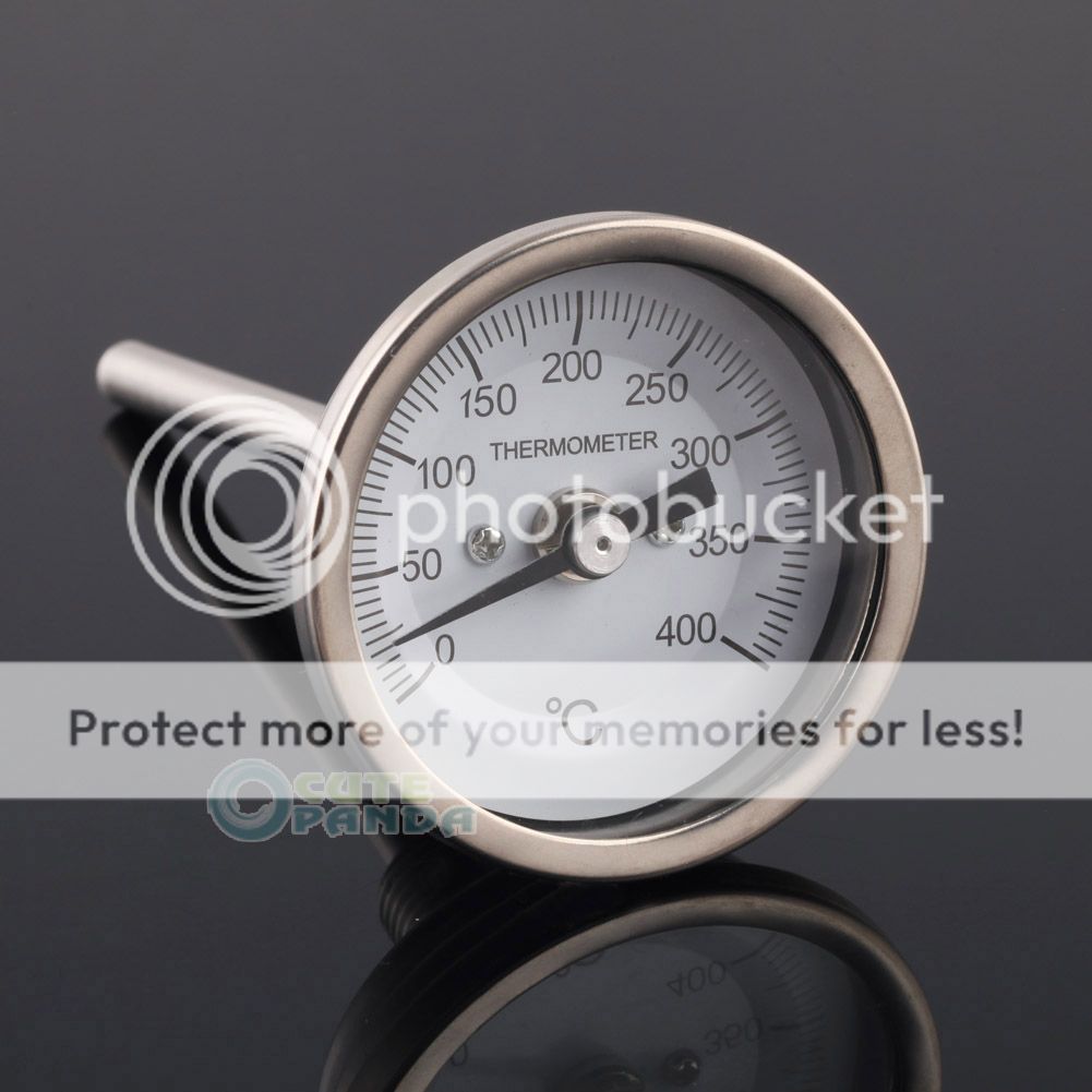 wood pizza Oven Thermometer Round Face Temperature Range 0 to 400°C eBay