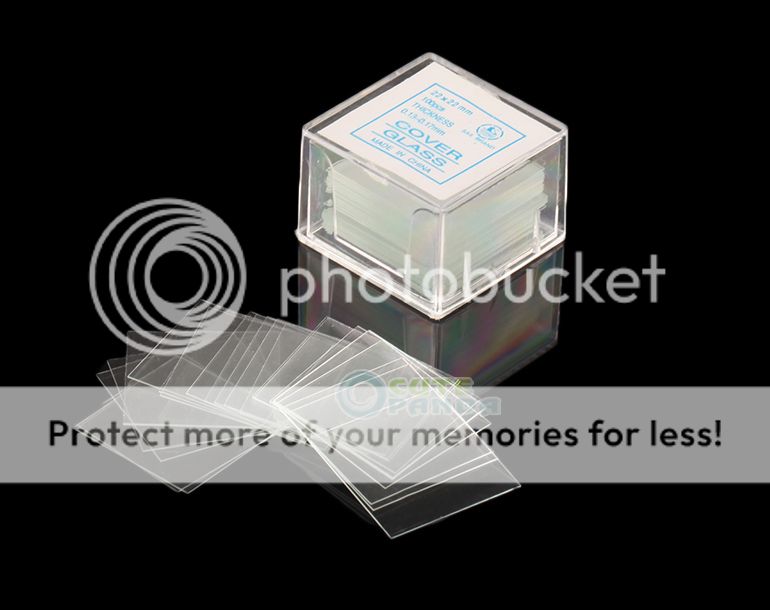 100 Disposable Clear Lab Microscope Cover Glass Coverslip Slides Set