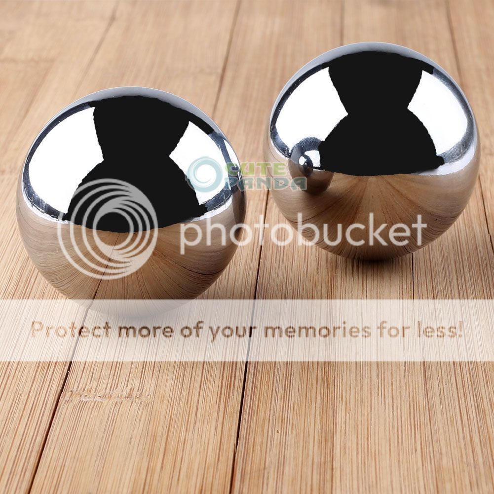 Chinese Health Exercise Baoding Balls Steel Stress Relief Chrome 2pcs