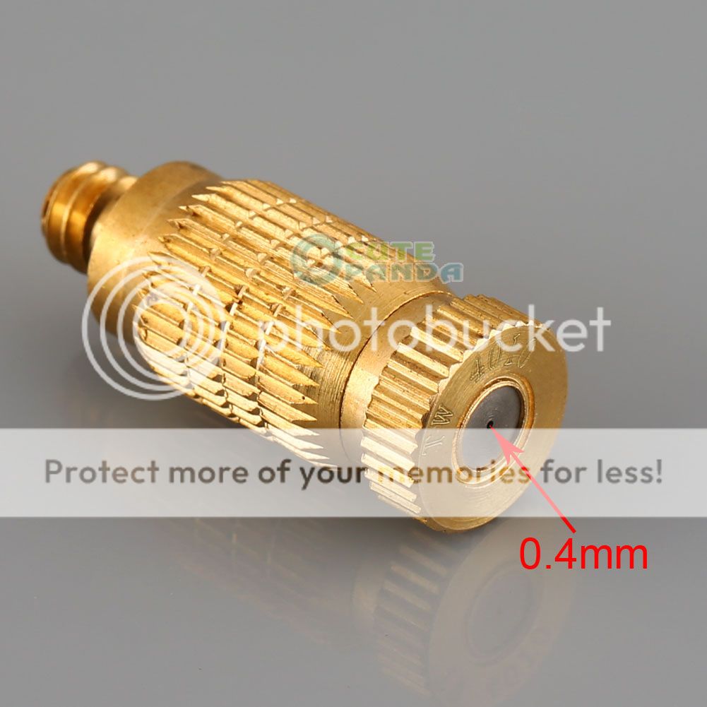 Male Threaded High Pressure Brass Fog Mist Nozzle Fogging Spray Head 0