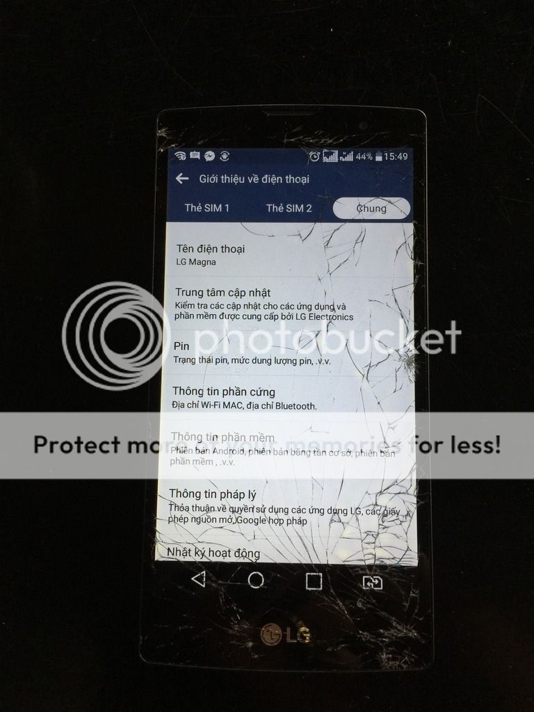 LG Magna vỡ kính - 2